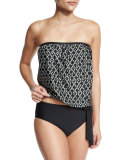 Geo Oasis Callia Bandini Swim Top, Black