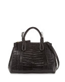 Medium Knots Crocodile Top-Handle Bag