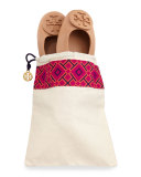 Minnie Travel Logo Ballerina Flat, Light Oak