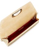 Vero Dodat Flap Clutch Bag, Gold