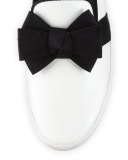 Val Runway Bow Skate Shoe, Optic White