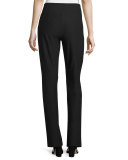 Stretch Crepe Boot-Cut Pants