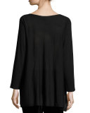 Luxe Featherweight Merino Easy Top, Black, Petite