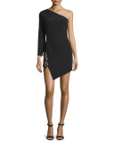 Alessandra One-Shoulder Cocktail Dress, Black