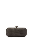 Small Stretch Knot Clutch Bag, Gray/Black