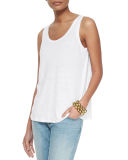 Slub Organic Linen Jersey Long Tank, Petite