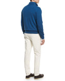 Andre Long-Sleeve Polo Shirt, White