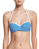 Regatta Underwire Bandeau Swim Top, Blue/White