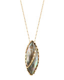 14k Mystiq Black Mother-of-Pearl Pendant Necklace