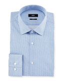 Jenno Slim-Fit Geo-Print Dress Shirt, White