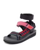 Printed Grip-Strap Sandal, Multi Pattern