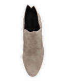 Madison Winged Suede Bootie, Taupe