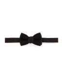 Layered Knit Bow Tie, Navy