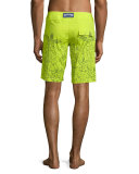 Meia Bubble-Print Turtle Superflex Swim Trunks, Citrine