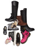 Harwell Leather Buckle-Trim Boot, Stout, Youth