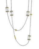 Luna 9mm Pearl Link Station Necklace, 36"