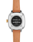 36mm Gomelsky Leather Strap Watch, Pearlescent White/Bourbon