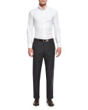 Parker Flat-Front Super 130s Wool Trousers