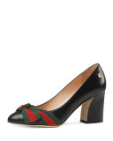 Aline Leather Pump, Black
