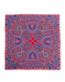Lasenby Cashmere & Silk Square Scarf, Red