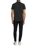 Rammis Short-Sleeve Woven Shirt, Black