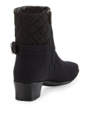 Yannik Weatherproof Quilted Ankle Boot, Black