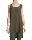 Split-Hem Silk Georgette Tunic