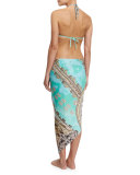 Printed Long Sarong Coverup