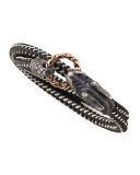 Naga Nylon Cord Wrap Bracelet, Black