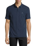 Striped Short-Sleeve Peace Polo