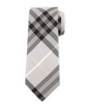 Check Silk Tie, Dusty Pink