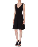 Miller Sleeveless Dress W/Cutouts, Black