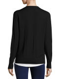 Madeline Relaxed V-Neck Merino Cardigan