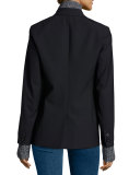 Marbled Uptown Dickey, Black/White