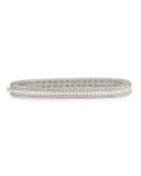 Princess 18K White Gold Narrow Single-Row Diamond Bangle