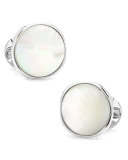 Mother of Pearl Round Cuff Links