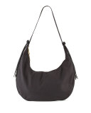 Zoe Large Nylon Hobo Bag, Black