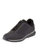 Techmerino Rubberized Sneaker, Black