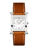 Heure H Watch on a Gold Grained Calf Strap