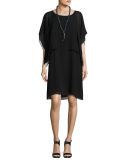Draped Popover Silk Georgette Dress