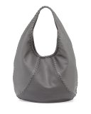 Cervo Large Hobo Bag, New Light Gray