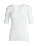 Soft Touch Half-Sleeve Scoop-Neck Top