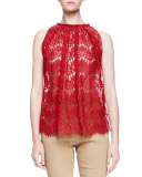 Sheer Lace Trapeze Top