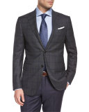 Trofeo Plaid Two-Button Jacket, Green/Navy