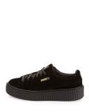 Velvet Low-Top Creeper, Black