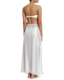Bright Metallic A-Line Maxi Skirt Coverup