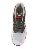 998 Age of Exploration Colorblock Sneaker, Gray/Red