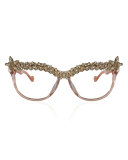 Decadent Ones Cat-Eye Optical Frames, Pink