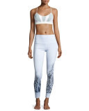 High-Waist Airbrush Leggings, Winter Landscape