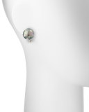 Tahitian Pearl & Bezel-Set Diamond Button Clip Earrings